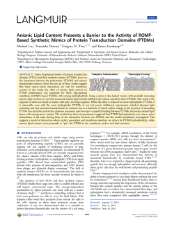 Anionic Lipid Content Presents a Barrier to the