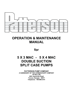 5x3 Mac, 5x4 Mac Double Suction Split Case Pumps