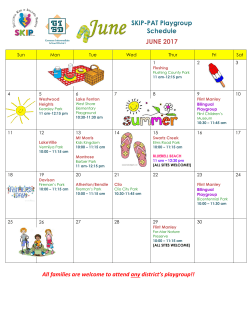 SKIP-PAT Playgroup Schedule MAY 2017