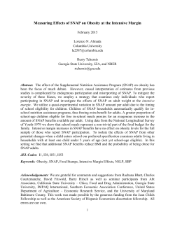 Measuring Effects of SNAP on Obesity at the Intensive Margin