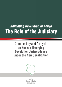 Animating Devolution in Kenya