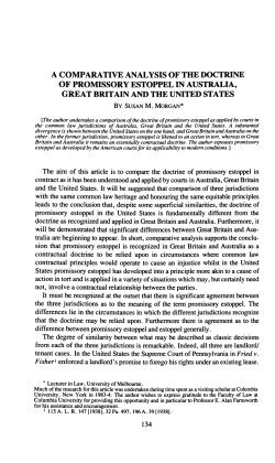 Morgan, Susan --- "A Comparative Analysis of the Doctrine of