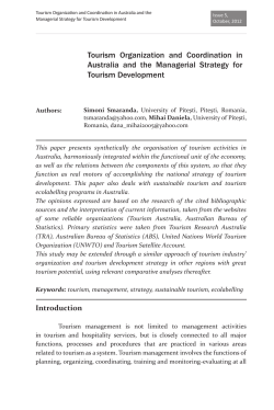 Tourism Organization and Coordination in Australia and the