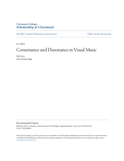 Consonance and Dissonance in Visual Music