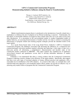 LIPA`s Commercial Construction Program: Demonstrating Initiative