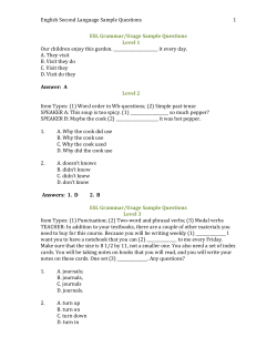 English as a Second Language