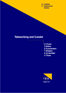 Teleworking and Gender - Institute for Employment Studies