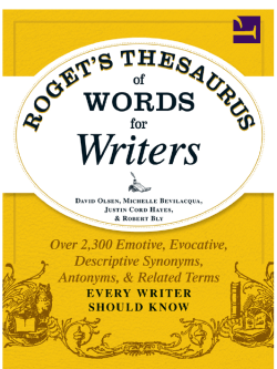 Roget`s Thesaurus of Words for Writers