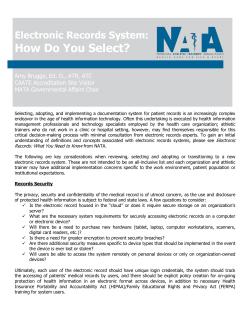 Selecting Electronic Medical Record System