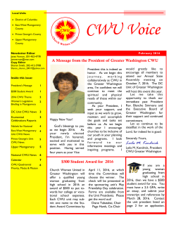 CWU Voice - Church Women United