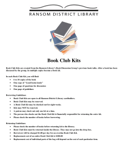 Book Club Kits - Ransom District Library