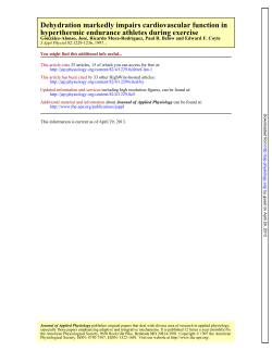 hyperthermic endurance athletes during exercise