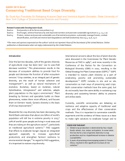 Conserving Traditional Seed Crops Diversity