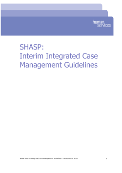SHASP: Interim Integrated Case Management Guidelines (PDF