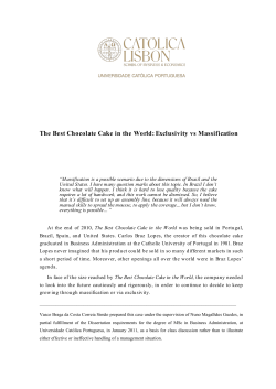 The Best Chocolate Cake in the World: Exclusivity vs Massification