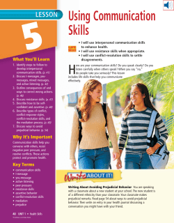 Lesson 5 Using Communication Skills