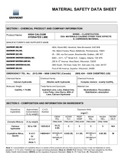 High Calcium Hydrated Lime