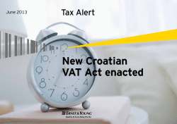 New Croatian VAT Act enacted