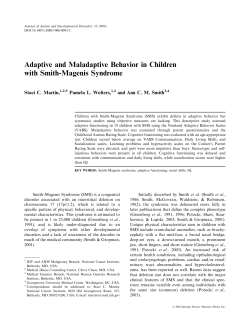 Adaptive and Maladaptive Behavior in Children