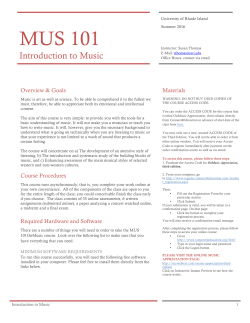 101 SyllabusSu15 - University of Rhode Island