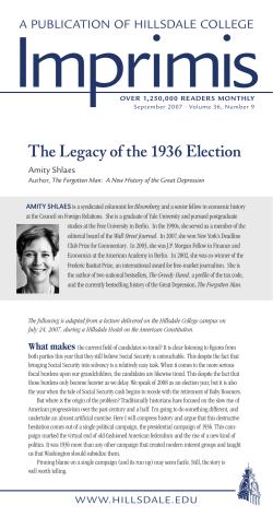 The Legacy of the 1936 Election - Imprimis