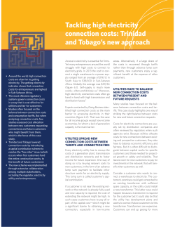 Tackling high electricity connection costs: Trinidad and Tobago`s
