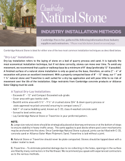 Natural Stone Industry Installation Methods
