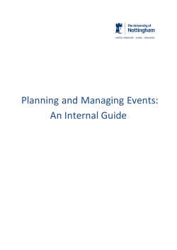 Planning and Managing Events: An Internal Guide