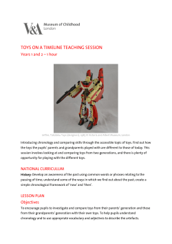Toys on a Timeline Teaching Session