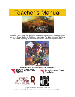 Teacher`s Manual - Power County Press