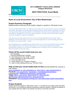 BEST PRACTICES, Social Media Name of Local