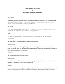 Glossary of Fire Terms