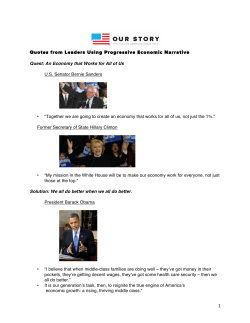 Quotes from Leaders Using Progressive Economic