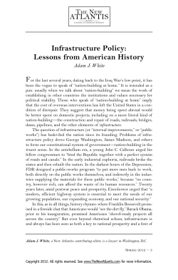 Infrastructure Policy: Lessons from American