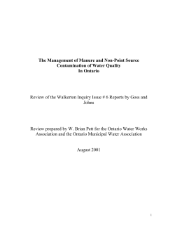 The Management of Manure and Non