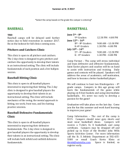 baseball basketball - Saint Xavier High School