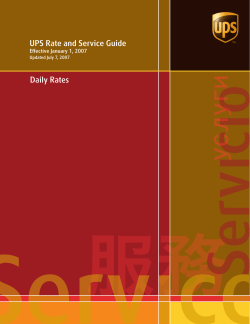 UPS Rate and Service Guide Daily Rates