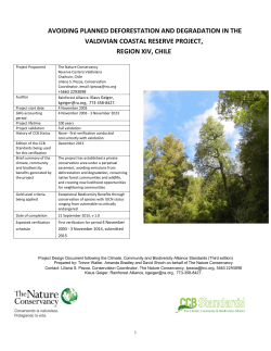 avoiding planned deforestation and degradation in the valdivian
