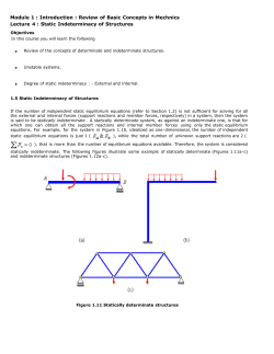 Static Indeterminacy of Structures