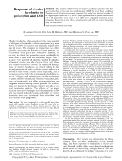 Cluster headache lsd psilocybin