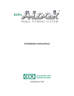 Installation Instructions - Elevator Cab Renovations