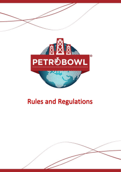 Rules and Regulations - Society of Petroleum Engineers