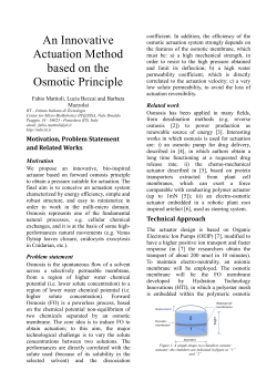 An Innovative Actuation Method based on the Osmotic Principle