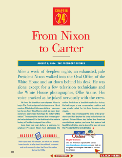 Chapter 24: From Nixon to Carter