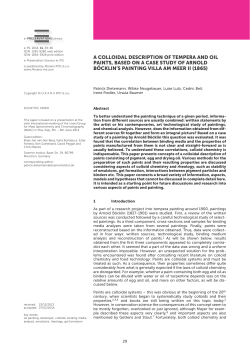 A colloidal description of tempera and oil paints, based on a case