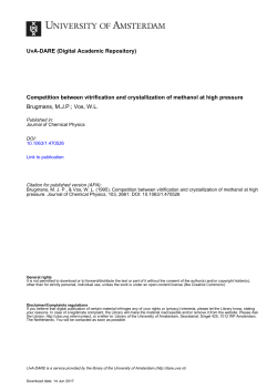 Competition between vitrification and crystallization of - UvA-DARE