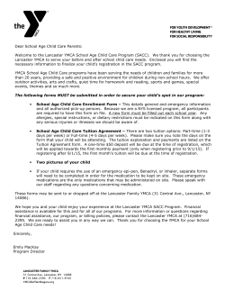 the Lancaster YMCA School Age Child Care Program