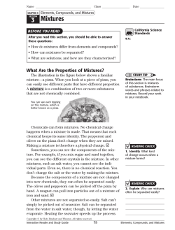 Mixtures 75-79 - Vista Middle School