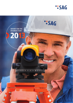 SAG Group Business Report 2013