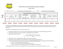 CVWD Water Service and Water Meter Sizing Guidelines